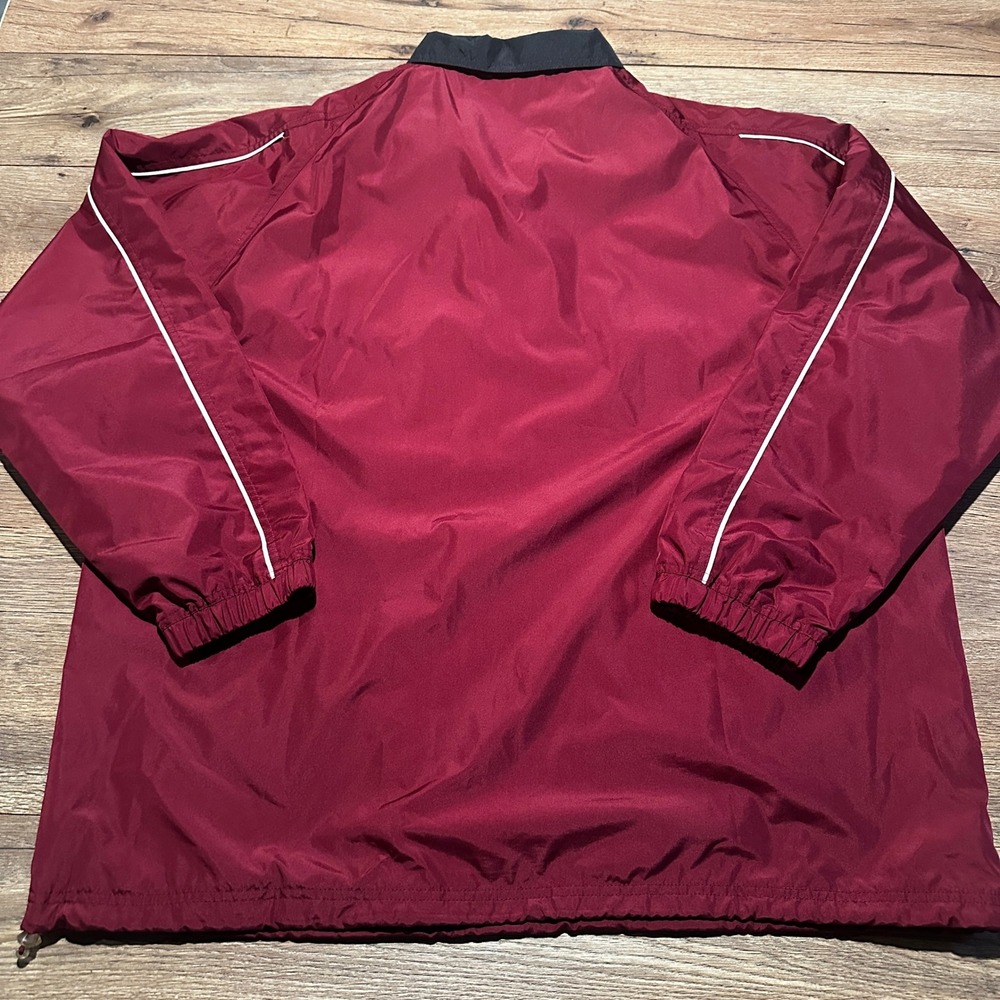 Vintage Reebok Burgundy Red Quarter Zip Windbreaker Jacket Mens XL - Picture 3 of 6